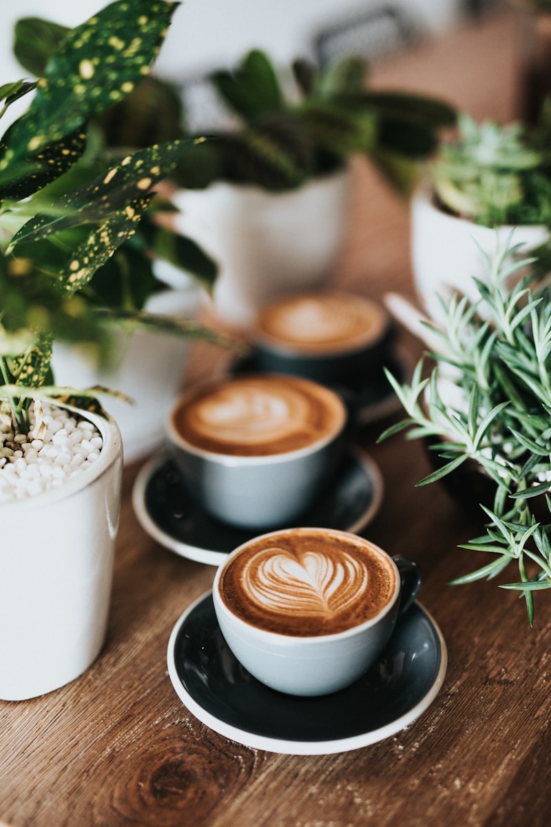 Latte art cappuccino
